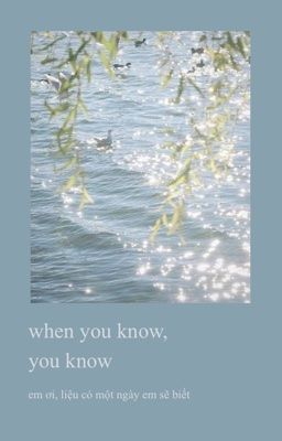 aonoak | when you know, you know