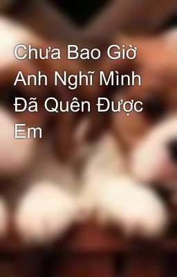 Chưa Bao Giờ Anh Nghĩ Mình Đã Quên Được Em