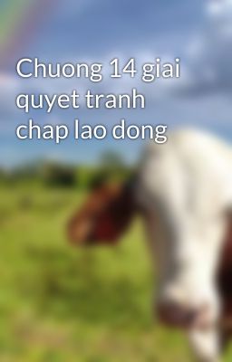 Chuong 14 giai quyet tranh chap lao dong
