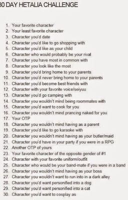 Hetalia 30 day challenge