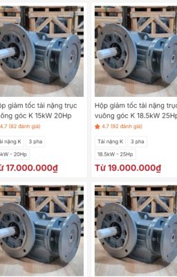 Hộp giảm tốc tải nặng trục vuông góc K