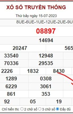 Soi cầu 247 ngày 16-07-2023 - Chốt lô bạch thủ ăn thông cầu