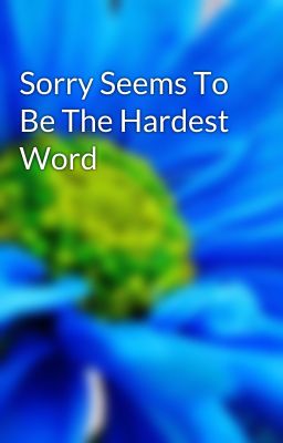 Sorry Seems To Be The Hardest Word