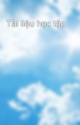Tài liệu học tập