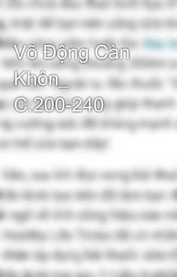 Võ Động Càn Khôn_ C.200-240