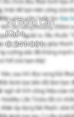 Võ Động Càn Khôn_ C.241-301