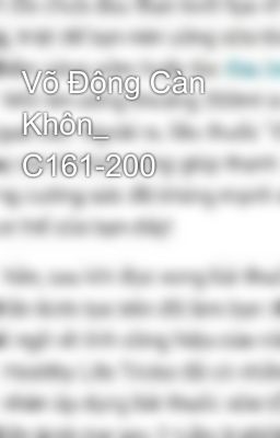 Võ Động Càn Khôn_ C161-200