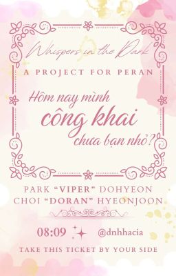 𝐖𝐈𝐓𝐃 ⟡ 08:09 ˙♩. Hôm nay mình công khai chưa bạn nhỏ?